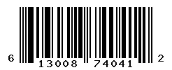 UPC barcode 613008740412
