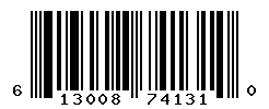 UPC barcode number 613008741310