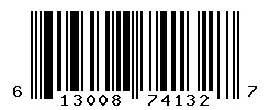 UPC barcode 613008741327