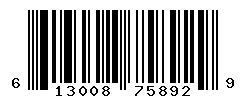 UPC barcode number 613008758929