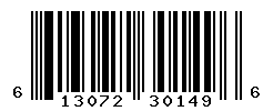 UPC barcode number 613072301496