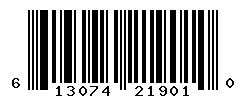 UPC barcode number 613074219010