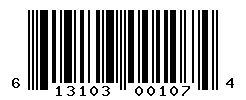 UPC barcode number 613103001074