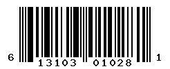 UPC barcode number 613103010281