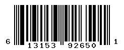 UPC barcode number 613153926501