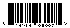 614514060025 barcode