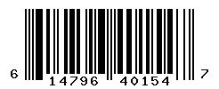 UPC barcode number 614796401547