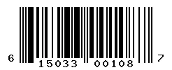 UPC barcode 615033001087