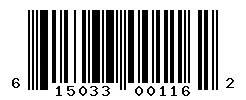 UPC barcode 615033001162