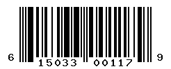 UPC barcode 615033001179