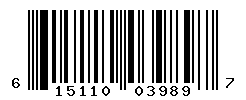 UPC barcode number 6151100039897