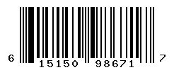 UPC barcode number 615150986717