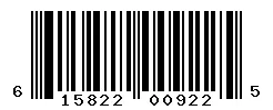 UPC 615822009225 barcode image
