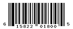 UPC 615822018005 barcode image