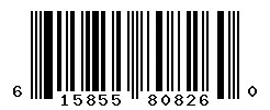 UPC barcode 615855808260