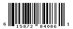 UPC barcode number 615872840861