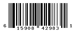UPC barcode number 615908429831