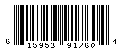 UPC barcode number 615953917604