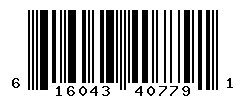 UPC barcode number 616043407791