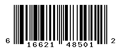 UPC barcode number 616621485012