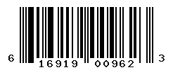 UPC barcode number 616919009623