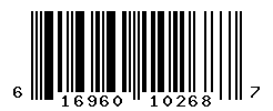 UPC barcode number 616960102687