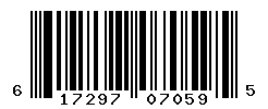 UPC barcode number 617297070595