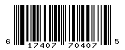 UPC barcode number 617407704075