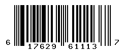 UPC barcode number 617629611137