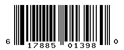 UPC 617885013980 barcode image