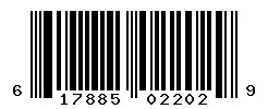 UPC 617885022029 barcode image