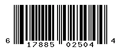 UPC 617885025044 barcode image