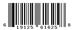 UPC barcode 619125616258