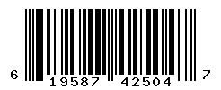 UPC barcode number 619587425047