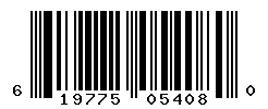 UPC barcode number 619775054080