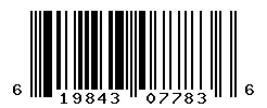 UPC barcode 619843077836