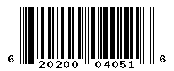 UPC barcode number 620200040516