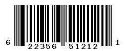 UPC barcode number 622356512121