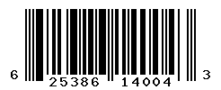 UPC barcode number 625386140043