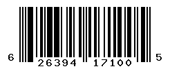 UPC barcode number 626394171005