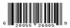 UPC barcode 628055260059