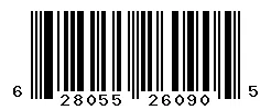UPC barcode 628055260905