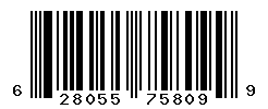 UPC barcode number 628055758099