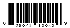 UPC barcode number 628071100209