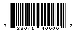 UPC barcode number 628071400002