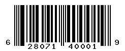 UPC barcode number 628071400019