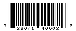 upc 628071400026 barcode image