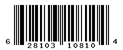 UPC barcode number 6281036108104