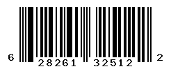 UPC barcode number 628261325122