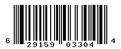 UPC barcode 629159033044